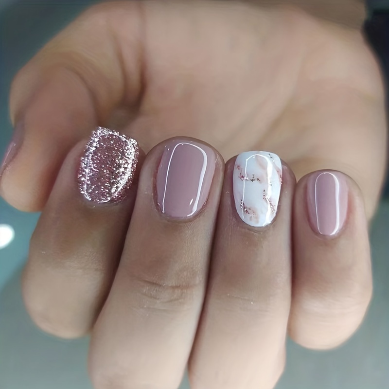 Nail Art Ombre Pink - for Lotus Pink Short Stone Pattern