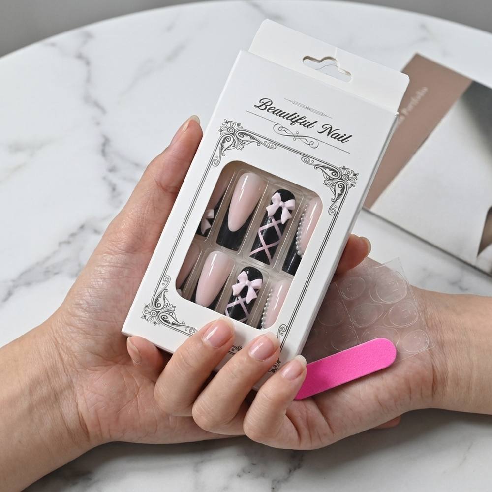1Box Black Pink Ombre French P - Nail Art Ombre Pink recensie en prijs
