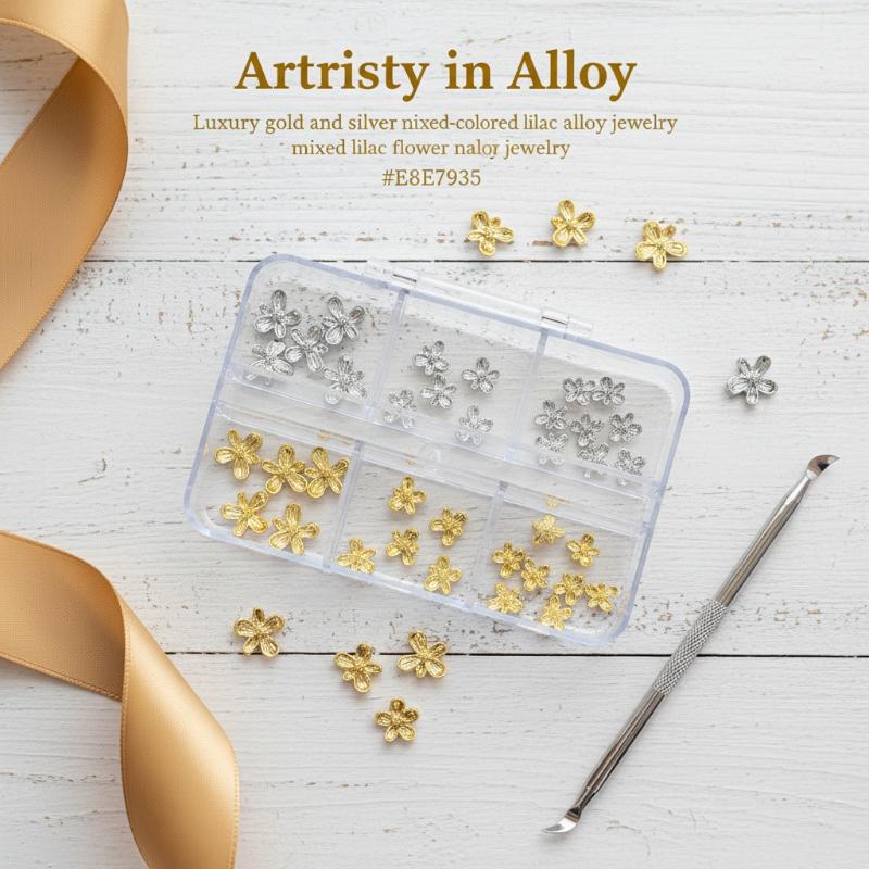 20/30pcs Nail Art 3D Alloy Flo - Nail Art Lilac recensie en prijs