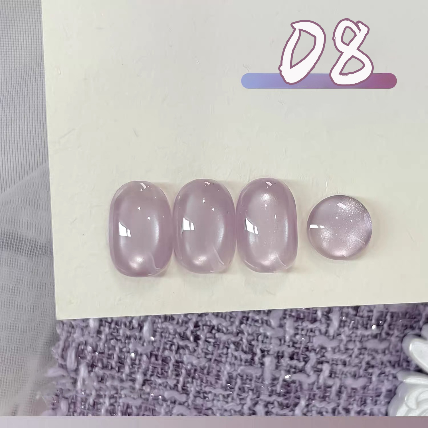 SHAKA 1pcs Ice Transparent Whi - Nail Art Lilac recensie en prijs