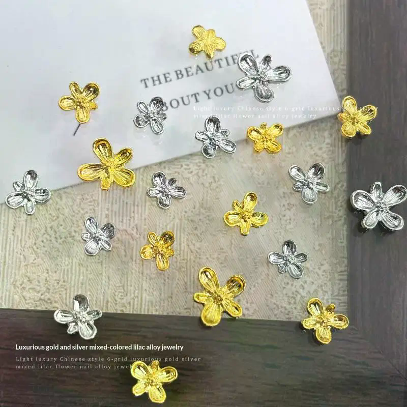 20/30pcs 3D Alloy Flower Nail  - Nail Art Lilac recensie en prijs