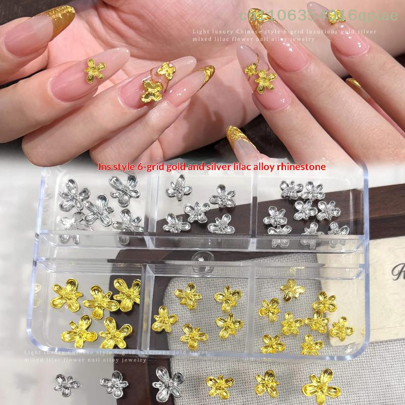 （Summer4）20/30 Pcs 3D Alloy Fl - Nail Art Lilac recensie en prijs