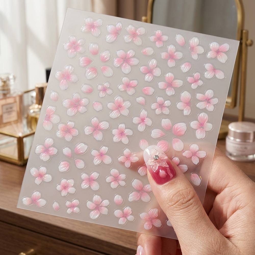 1Pc 3D Cherry Blossom Ombre Na - Nail Art Ombre Pink recensie en prijs