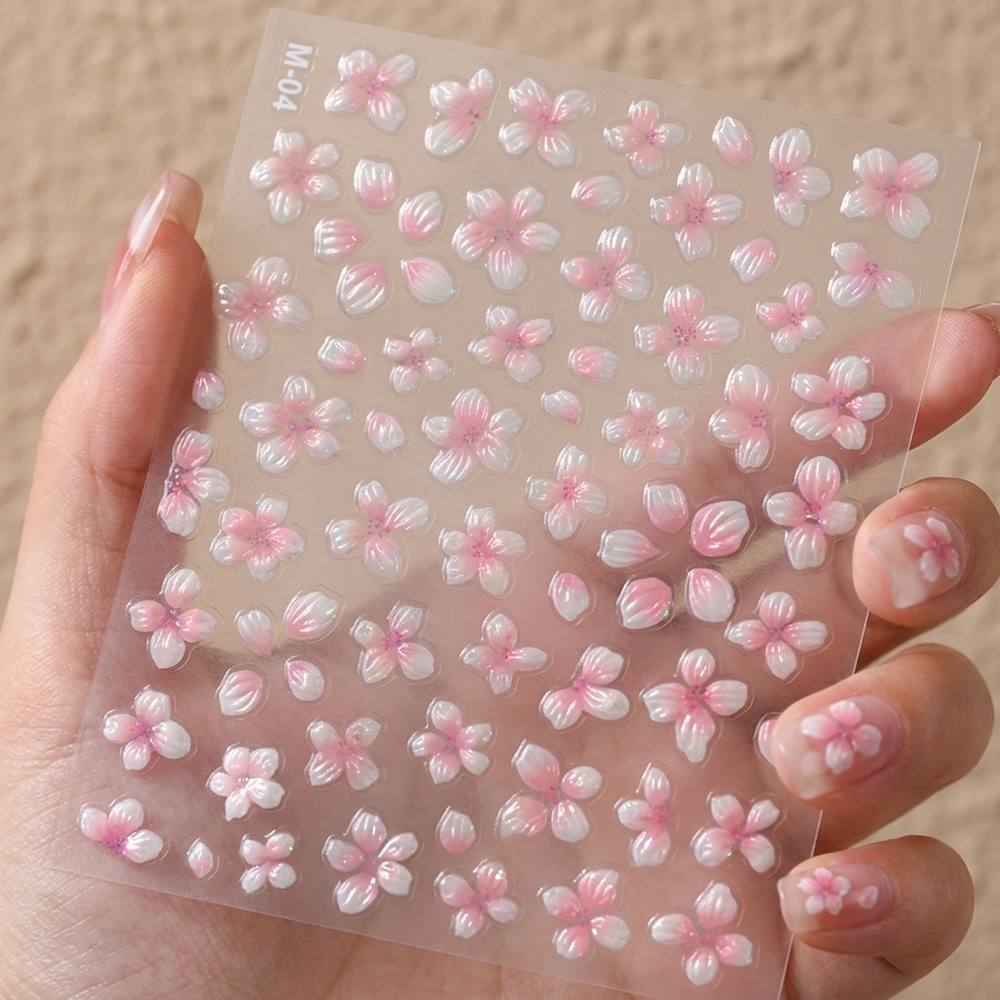 1Pc 3D Cherry Blossom Ombre Na - Nail Art Ombre Pink recensie en prijs
