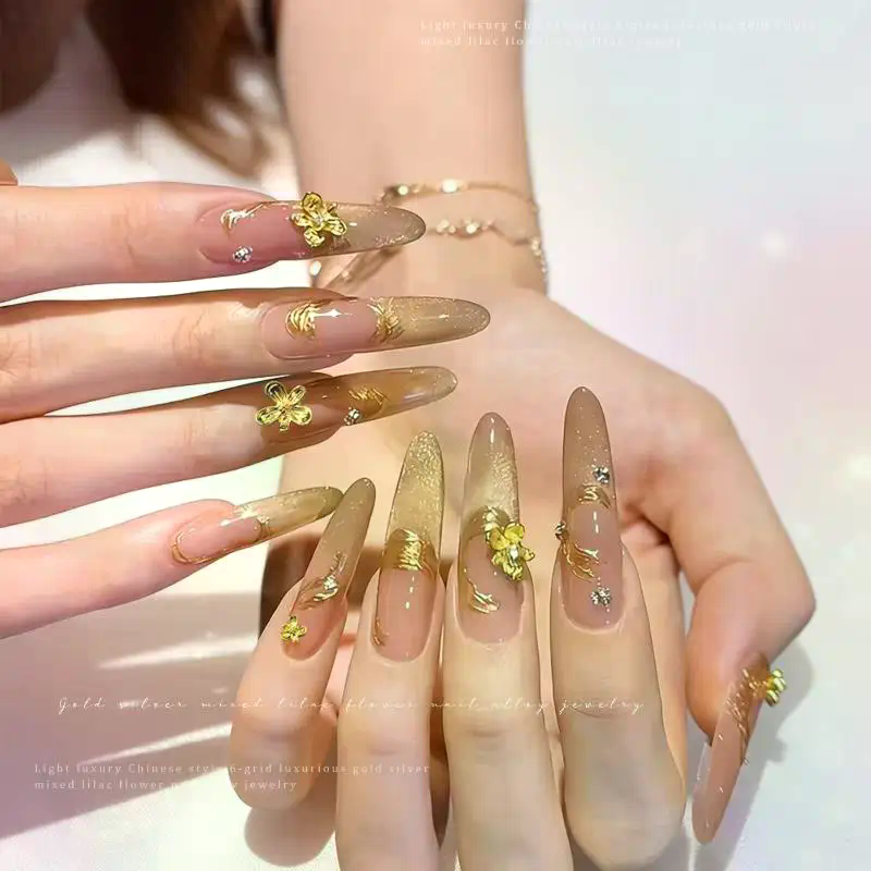 20/30pcs 3D Alloy Flower Nail  - Nail Art Lilac recensie en prijs
