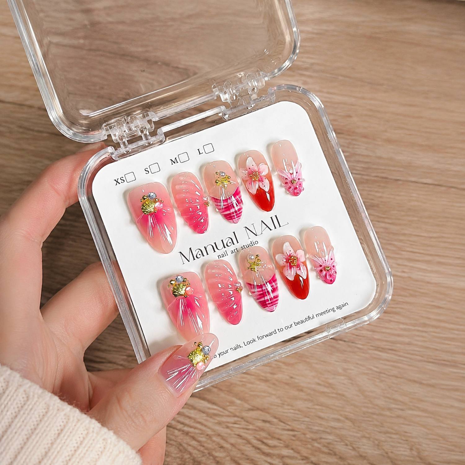 1Box 3D Flower Pink Ombre Acry - Nail Art Ombre Pink recensie en prijs