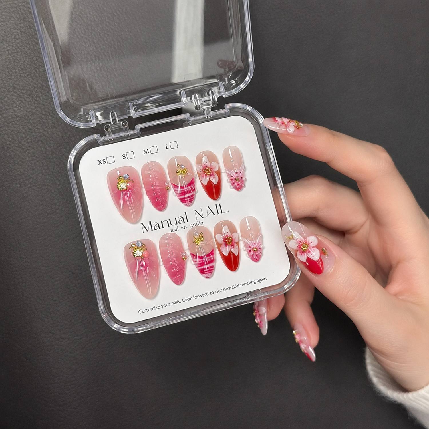 1Box 3D Flower Pink Ombre Acry - Nail Art Ombre Pink recensie en prijs