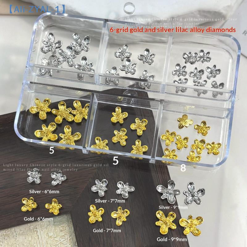20/30pcs 3D Alloy Flower Nail  - Nail Art Lilac recensie en prijs