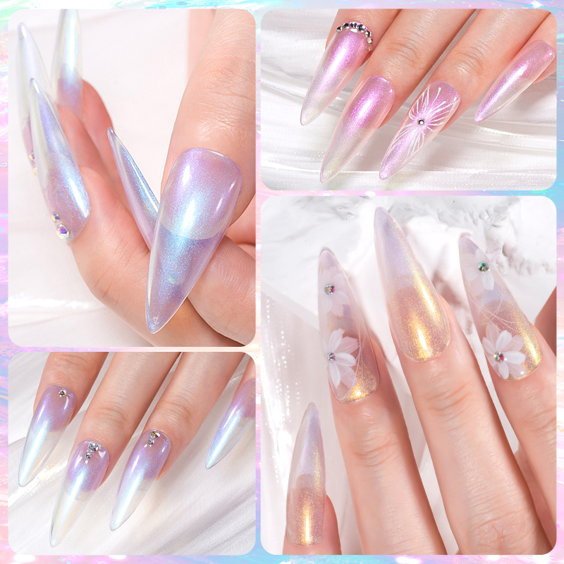 6Pcs/Set Aurora Extension Nail - Nail Art Ombre Pink recensie en prijs