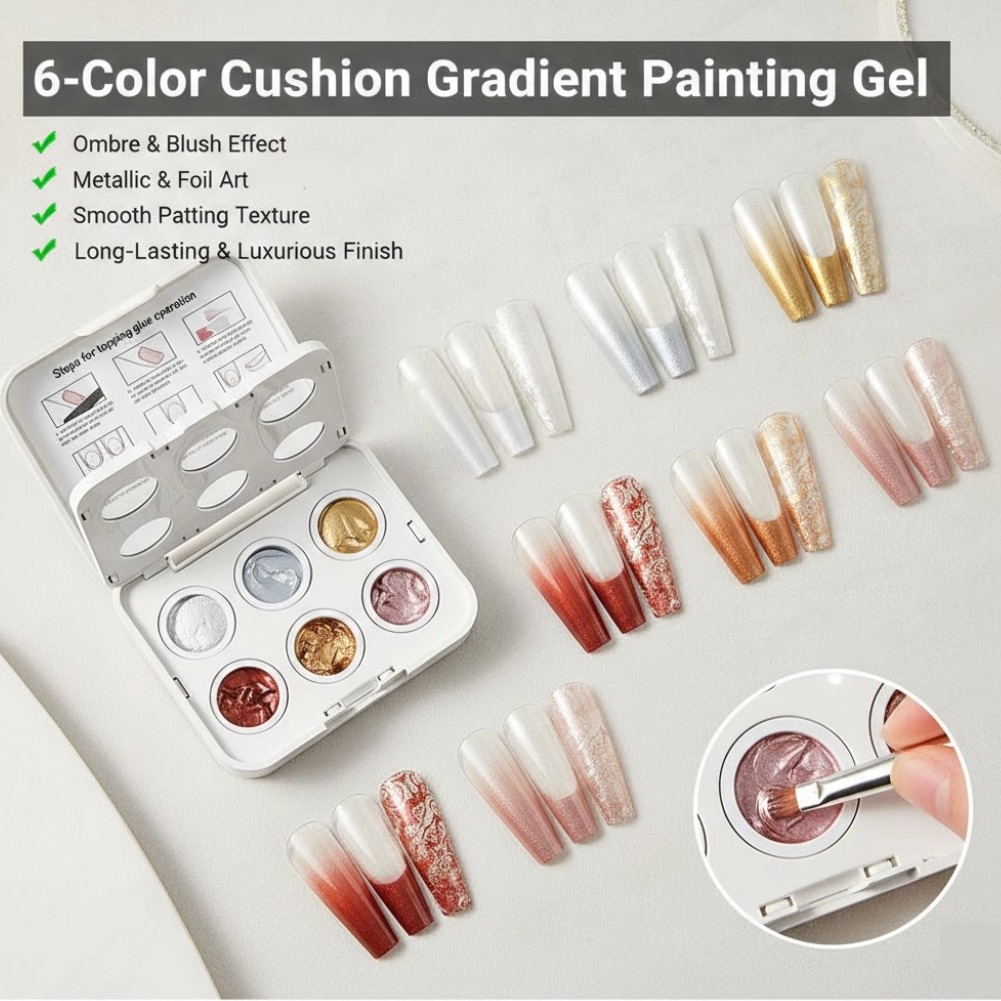 6 Colors Ombre Nail Gradient G - Nail Art Ombre Pink recensie en prijs