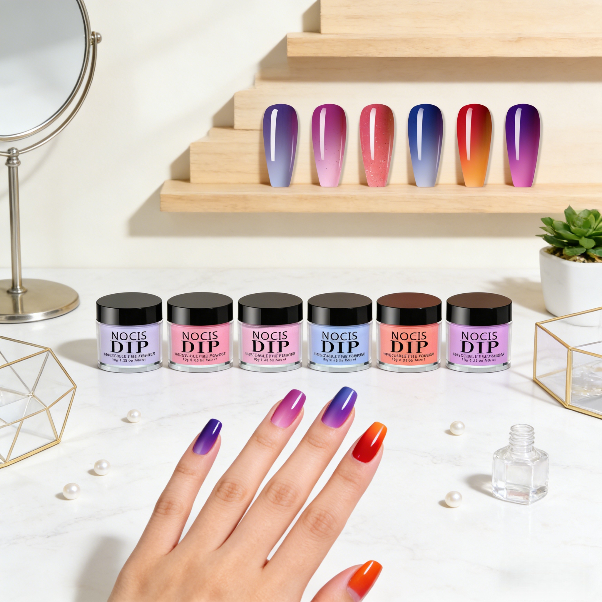 NOCIS Color Changing Dip Powde - Nail Art Ombre Pink recensie en prijs