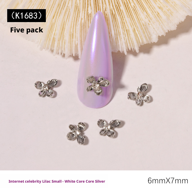10Pcs Y2K Lilac Flower 3D Nail - Nail Art Lilac recensie en prijs
