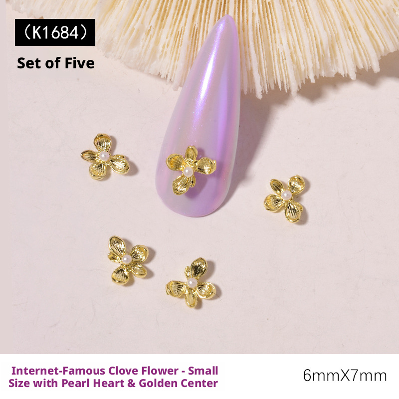 10Pcs Y2K Lilac Flower 3D Nail - Nail Art Lilac recensie en prijs