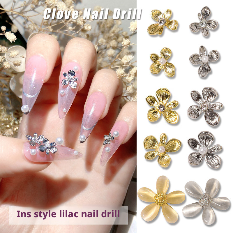 10Pcs Y2K Lilac Flower 3D Nail - Nail Art Lilac recensie en prijs
