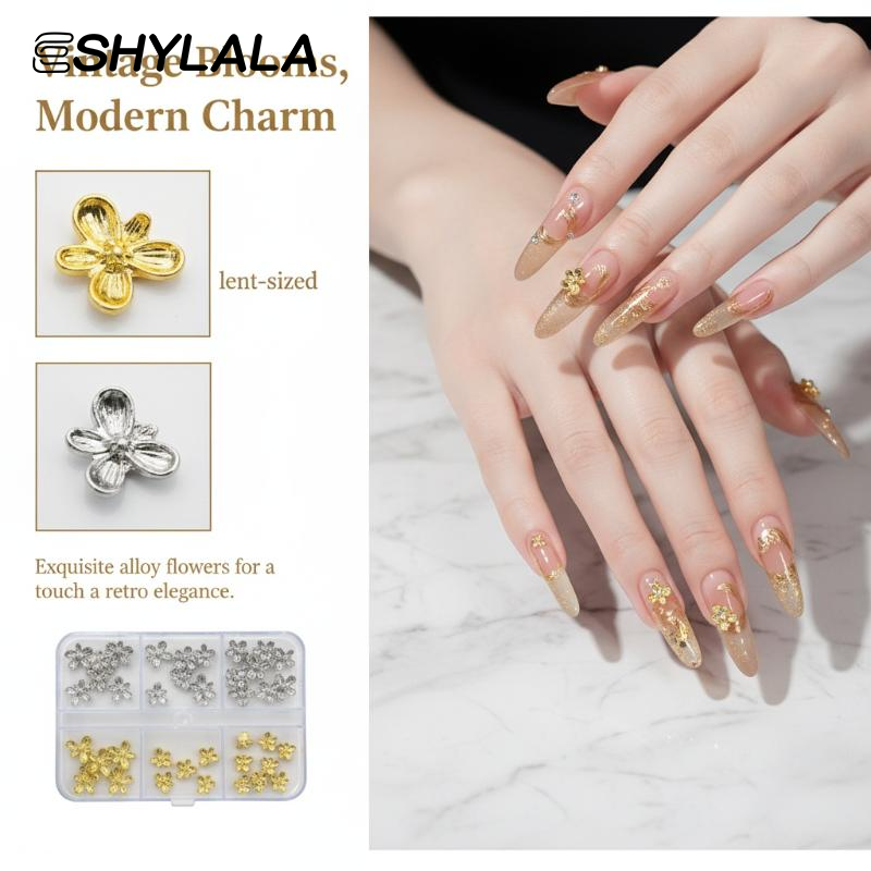 20/30pcs 3D Alloy Flower Nail  - Nail Art Lilac recensie en prijs