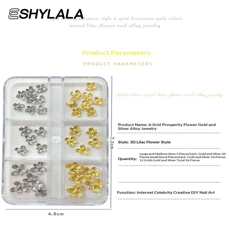 20/30pcs 3D Alloy Flower Nail  - Nail Art Lilac recensie en prijs