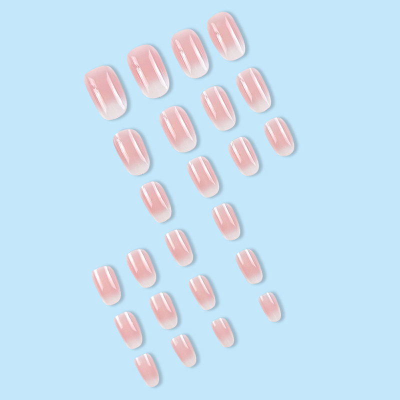 24Pcs Oval Short Pink Press on - Nail Art Ombre Pink recensie en prijs