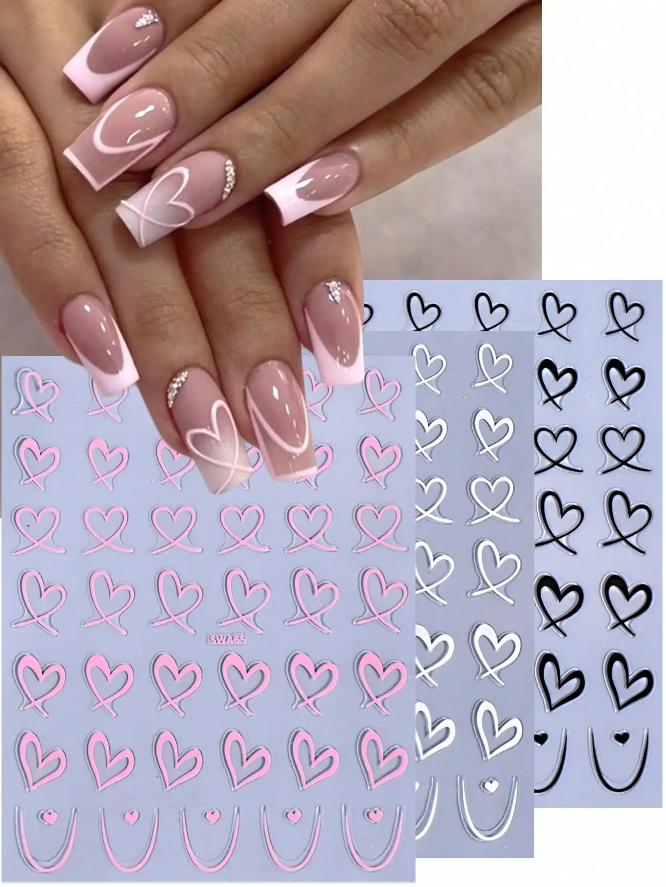 2pcs 3D Pink Lotus Flower Nail - Nail Art Ombre Pink recensie en prijs