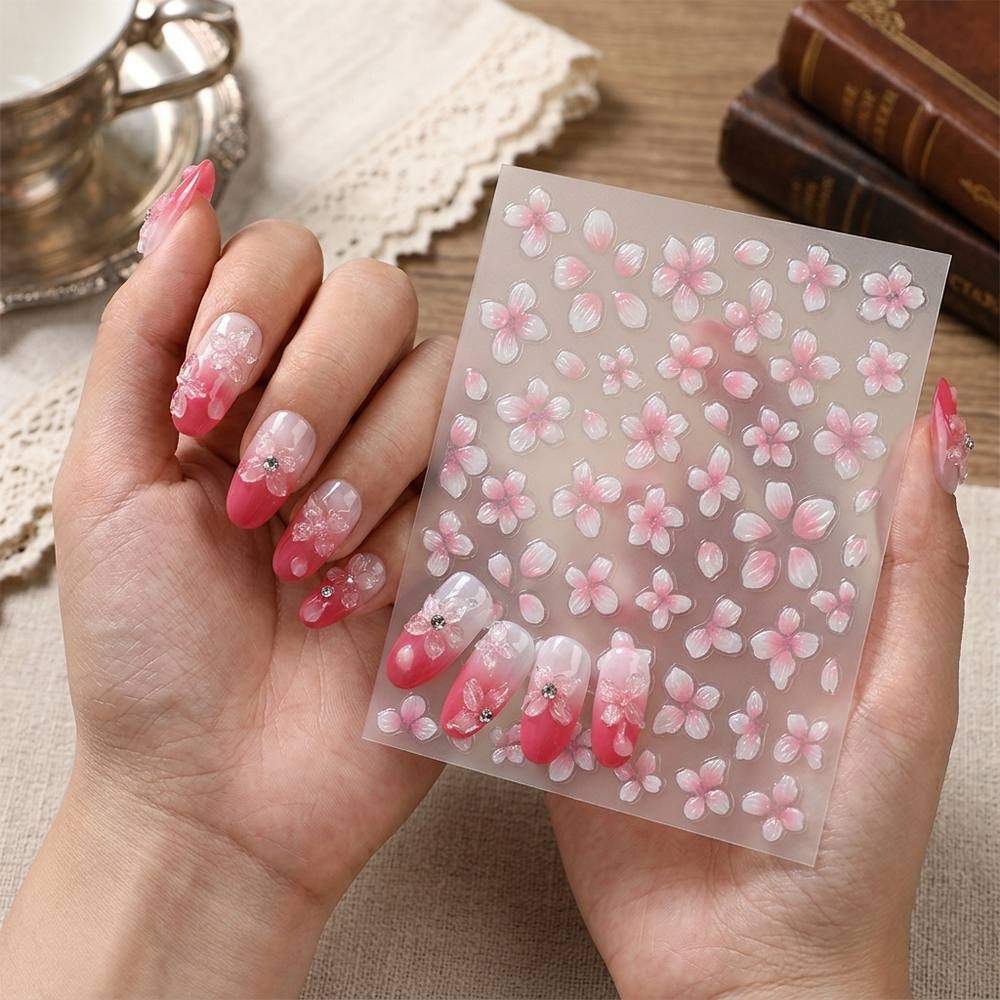 1Pc Raised Relief Gradient Des - Nail Art Ombre Pink recensie en prijs