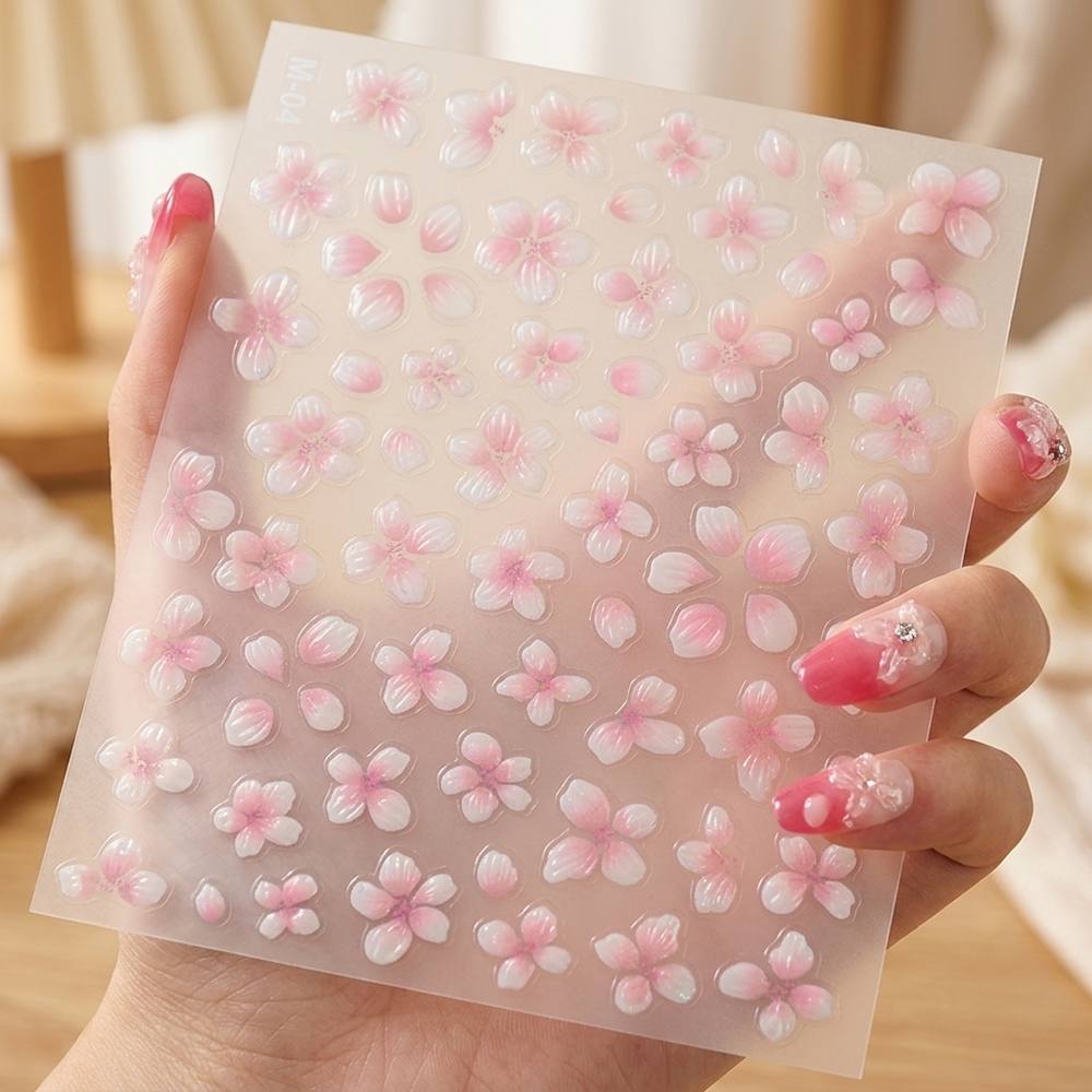 1Pc Raised Relief Gradient Des - Nail Art Ombre Pink recensie en prijs
