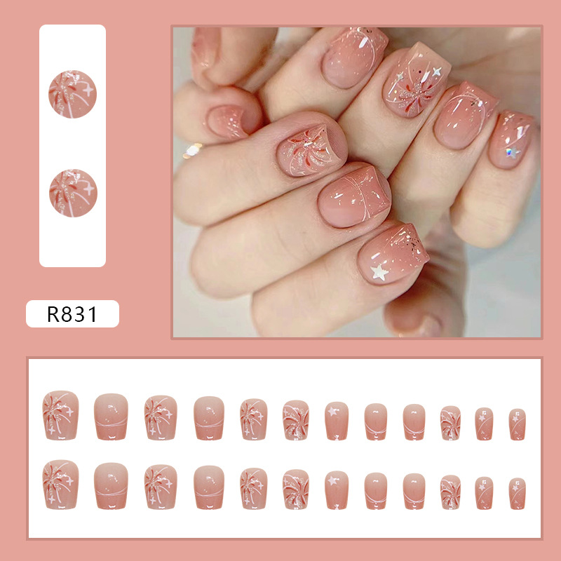 Short Pink Press on Nails Simp - Nail Art Ombre Pink recensie en prijs