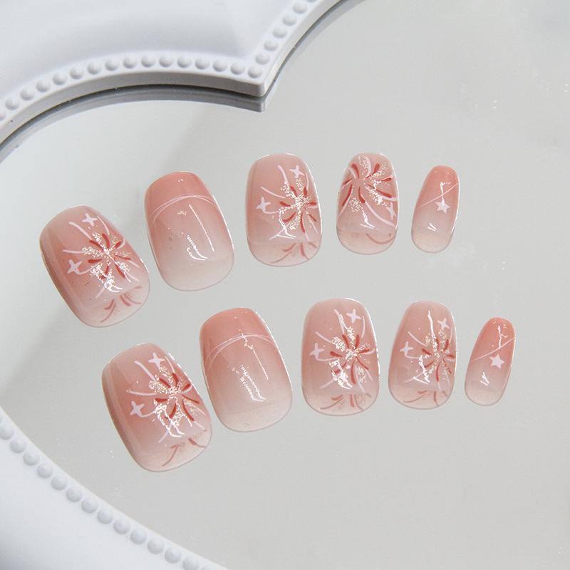 Short Pink Press on Nails Simp - Nail Art Ombre Pink recensie en prijs