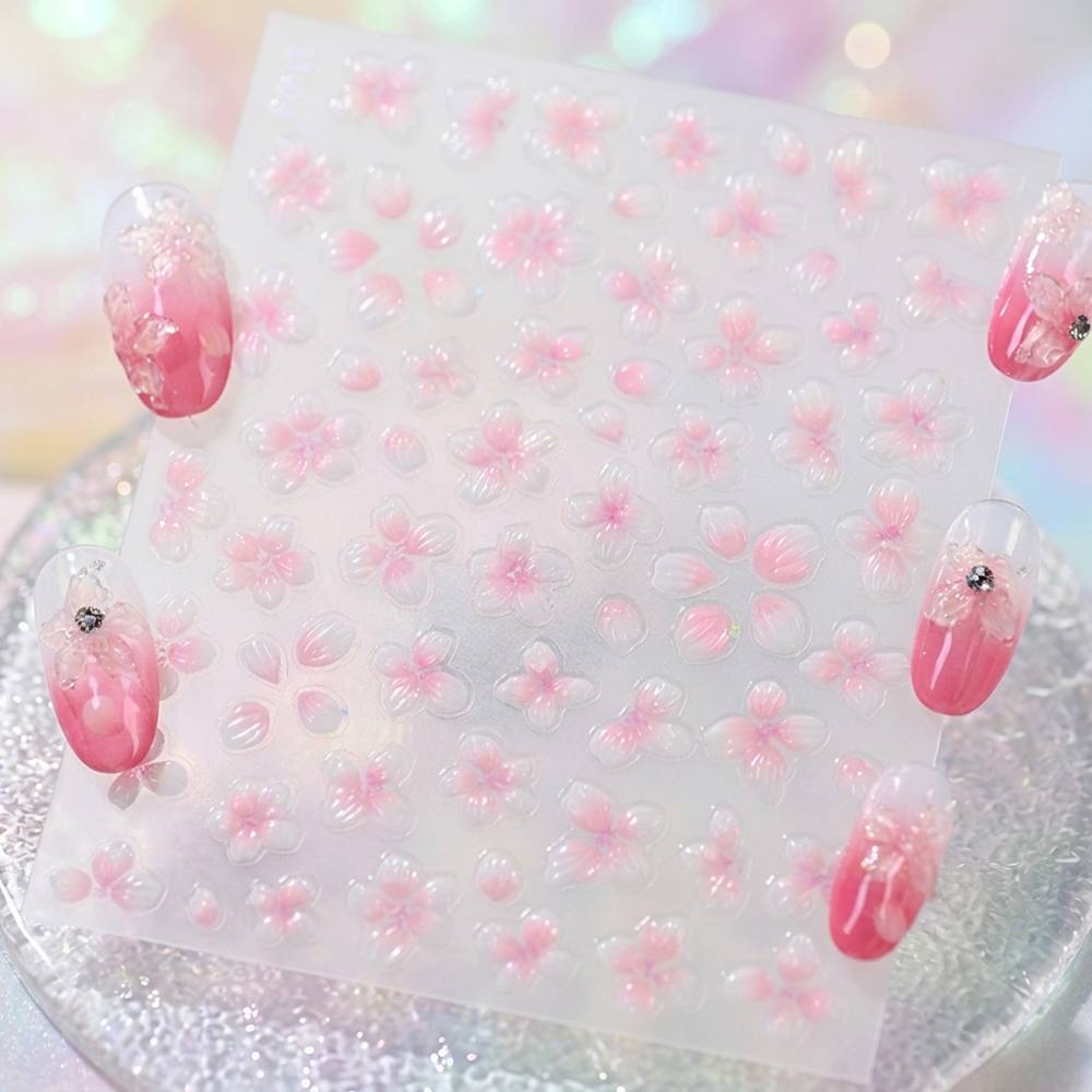 1Pc Embossed Pink Gradient Nai - Nail Art Ombre Pink recensie en prijs