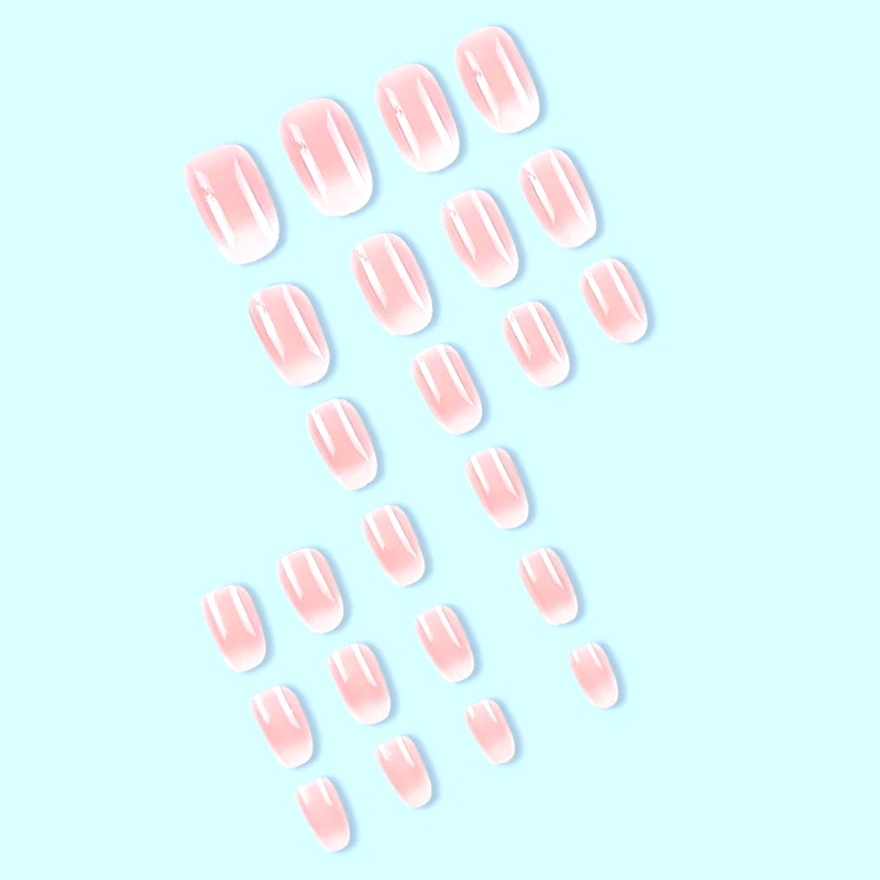 24Pcs Oval Short Pink Press on - Nail Art Ombre Pink recensie en prijs