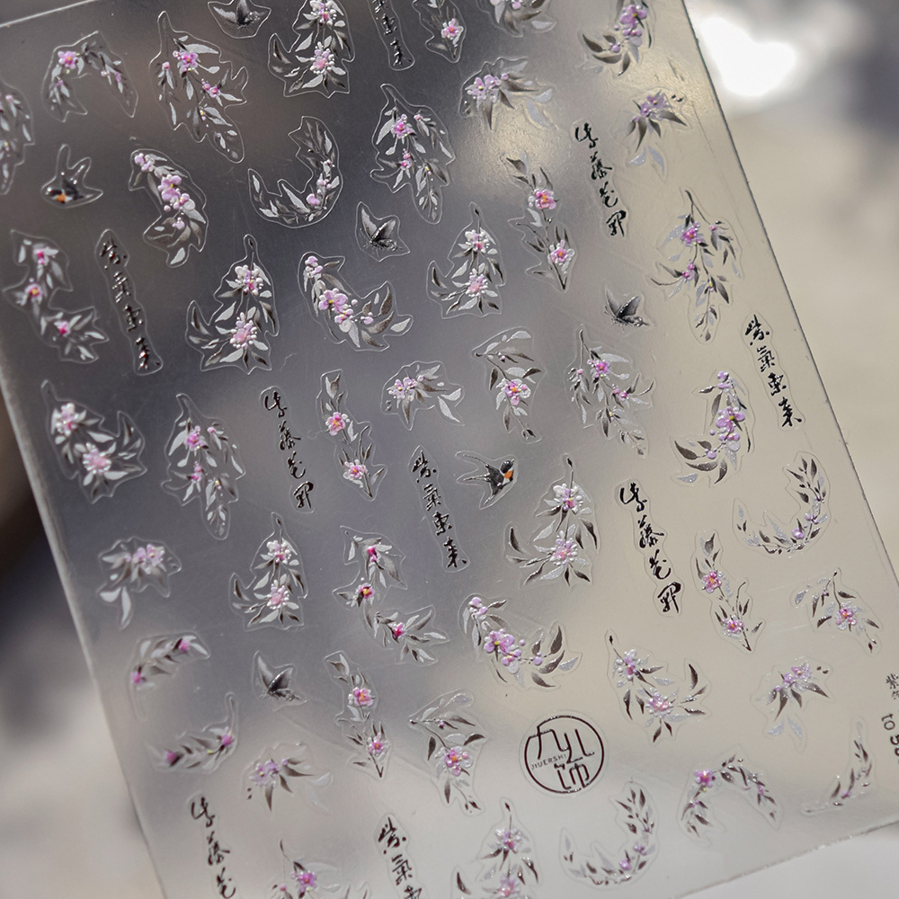 5D Flowers Bird Butterfly Nail - Nail Art Lilac recensie en prijs