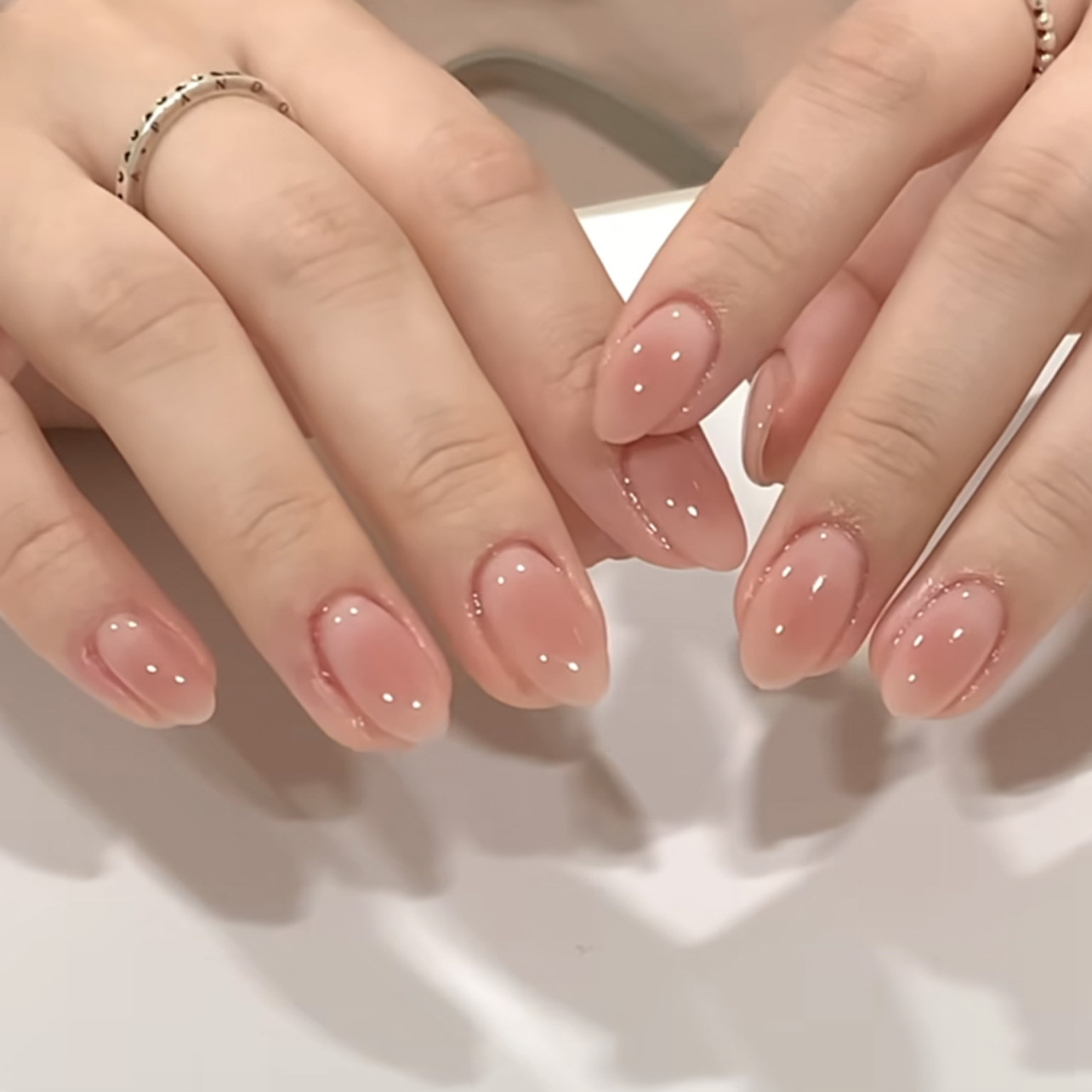 24pcs Gradient Pink White Pres - Nail Art Ombre Pink recensie en prijs