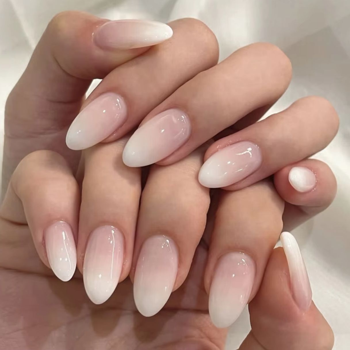 24pcs Gradient Pink White Pres - Nail Art Ombre Pink recensie en prijs