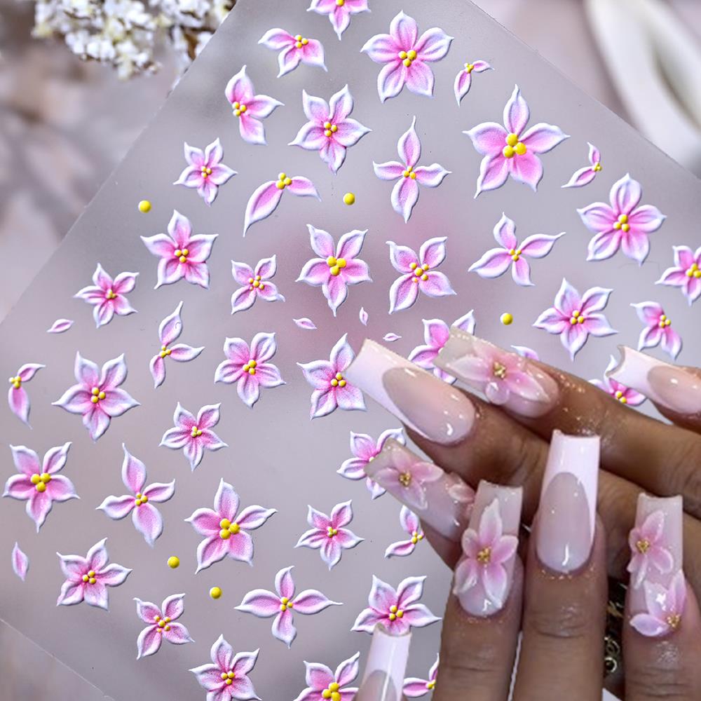 1Pcs 5D Embossed Ombre Pink Li - Nail Art Ombre Pink recensie en prijs