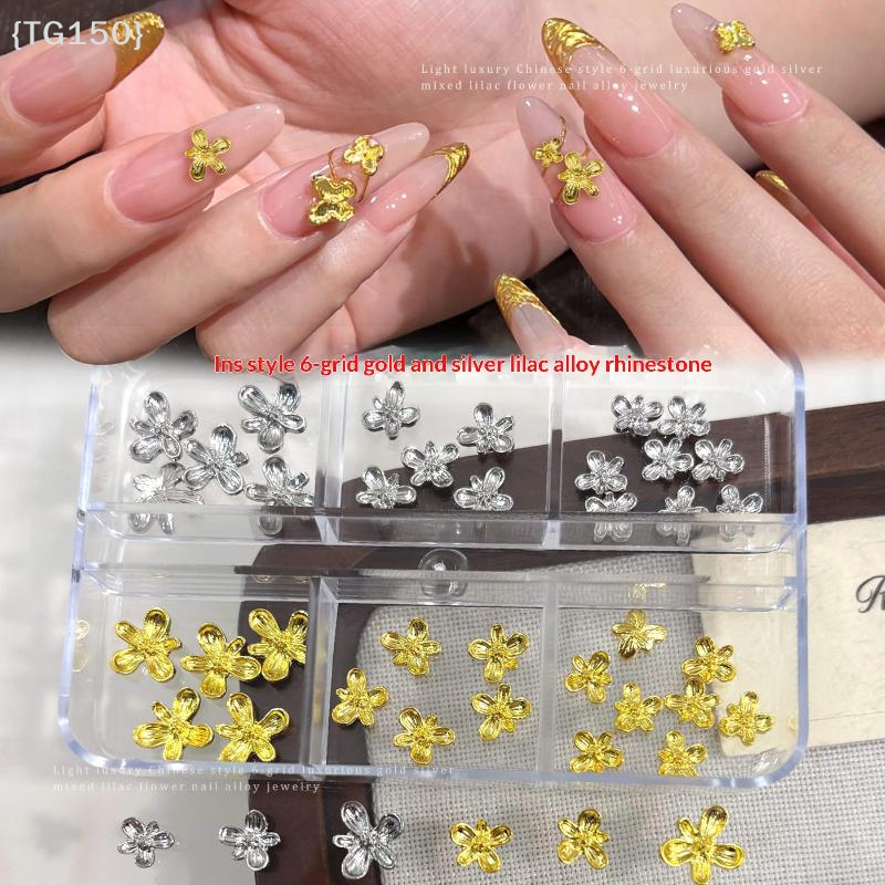【TG150】20/30Pcs 3D Alloy Flowe - Nail Art Lilac recensie en prijs