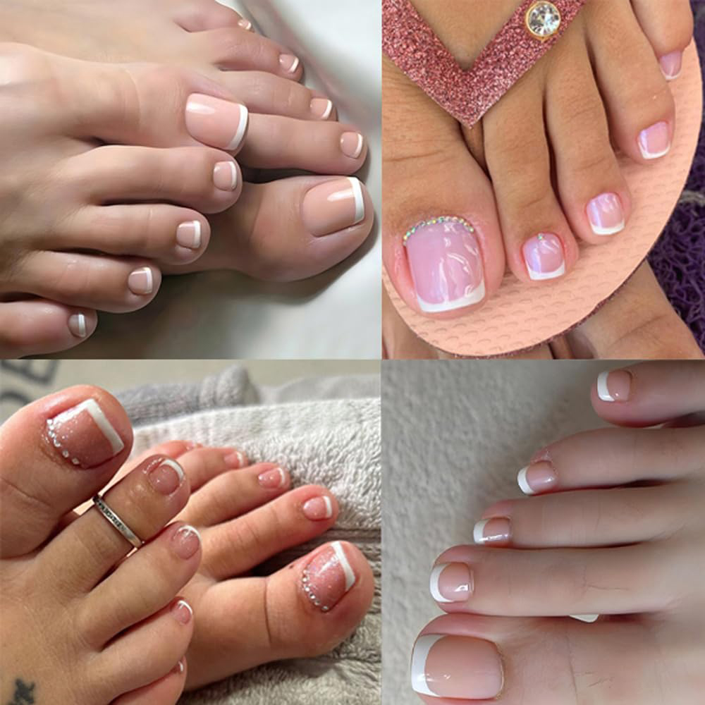 120pcs Ombre Pink White Toe Na - Nail Art Ombre Pink recensie en prijs