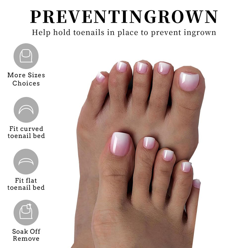 120pcs Ombre Pink White Toe Na - Nail Art Ombre Pink recensie en prijs