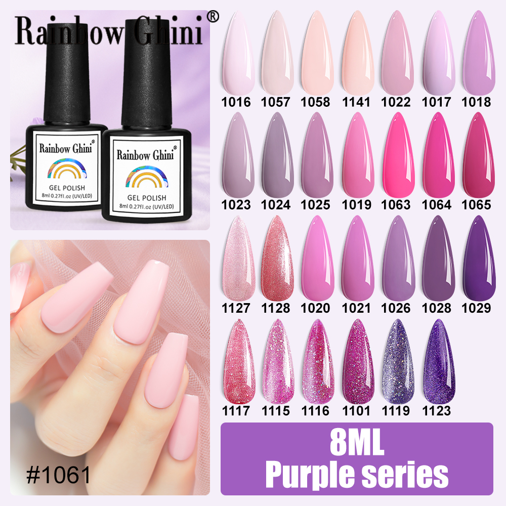 Rainbow Ghini 8ml Purple Serie - Nail Art Lilac recensie en prijs