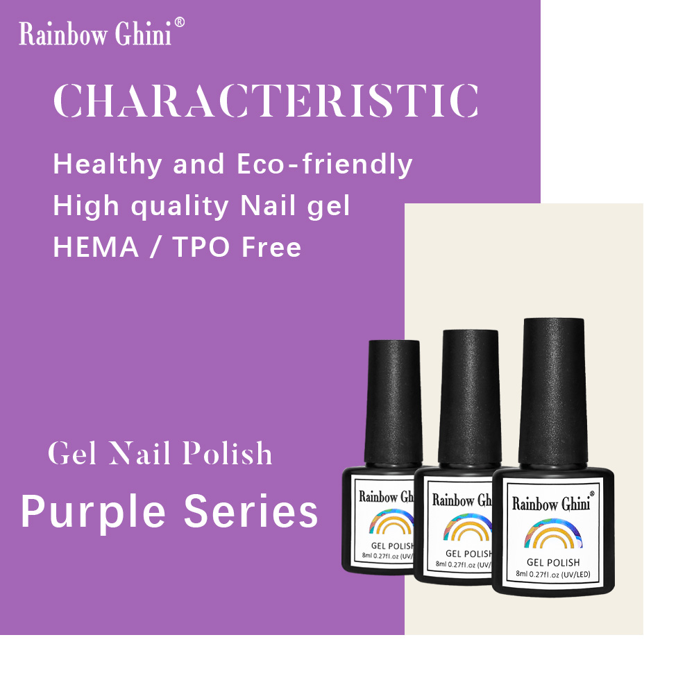 Rainbow Ghini 8ml Purple Serie - Nail Art Lilac recensie en prijs
