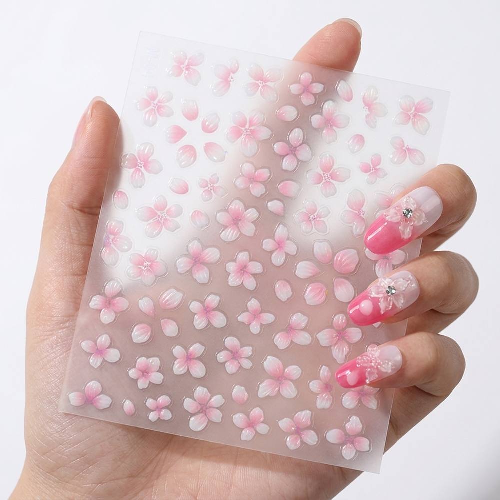 1Pc 3D Ombre Cherry Blossom Na - Nail Art Ombre Pink recensie en prijs